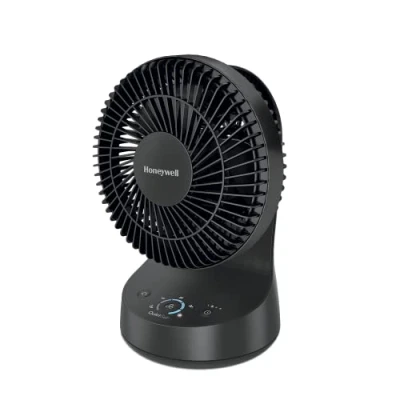 Bild av Honeywell QuietSet oscillerande bordsfläkt i svart fläkt för enskilda användare och små rum med tyst drift 5 effekt ljudnivåer: HTF337BE, HTF337BE4