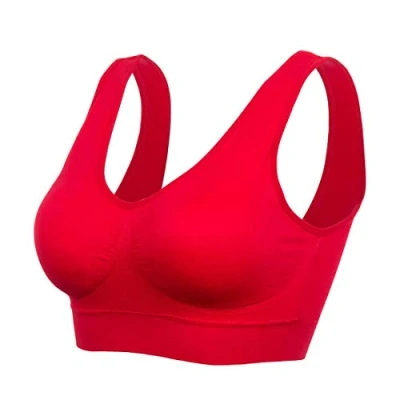 Bild av Boolavard bekväm behå, klassisk dambustier, push up och utan bygel, 1 pack 3 pack, röd, L