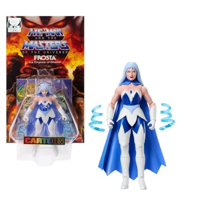 Bild av Masters of the Universe Origins Frosta Cartoon Collection Ice Power Actionfigur från MOTU 1980 talsserien, inklusive udde, samlarleksak, 6+ år, JBM87