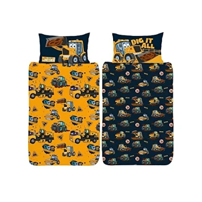 Bild av JCB Junior påslakan My 1st Joey Design officiellt vändbart bäddset polycotton