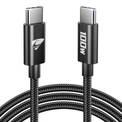 Bild av USB C till kabel, 100 W laddningskabel [2 m] snabbladdningskabel nylon typ för iPhone 15 Pro Max, MacBook Pro/Air, Samsung S24/S23/S22/S21, iPad Pro,