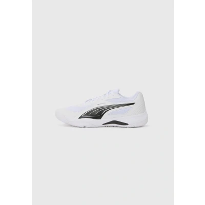 Bild av Puma Unisex SOLARFLASH III inomhus domstolssko, vit svart, 8 UK, 42 EU