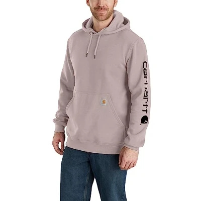 Bild av Carhartt, herr, lös passform, medelvikt, logotyp, ärm, grafisk tröja, Mink, XL