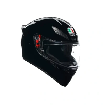 Bild av AGV K1 S E2206 motorcykelhjälm, män ECE helvisir racingstil med aerodynamisk spoiler, reptåligt visir, 190 synfält, Intercom Ready, svart