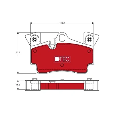 Bild av TRW DTEC COTEC GDB1652DTE Jeu de plaquettes frein préparé pour indicateur d&#039;usure PORSCHE: Cayenne, AUDI: Q7