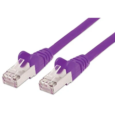 Bild av PremiumCord nätverkskabel, Ethernet, LAN &amp; Patch kabel CAT6a, 10 Gbit/s, S/FTP PIMF skärm, AWG 26/7, 100% Cu, snabb flexibel och robust RJ45 kabel, violett, 1,5 m