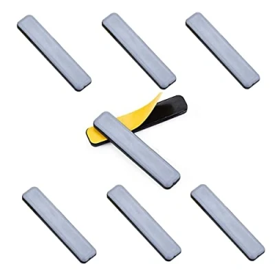 Bild av Uni Fine 8 stycken självhäftande teflonglidare, 15 x 75 mm, robust möbelreglage, mattglidare, PTFE glidyta för enkel förflyttning av tunga möbler, matta