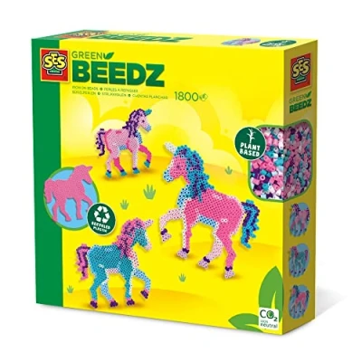 Bild av SES Green Beedz Iron on bead set Unicorn