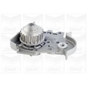 Bild av GRAF PA1035 Pompe à eau 20 avec joint d&#039;étanchéite mécanique Tôle d&#039;acier 52,48 pour transmission par courroie de distribution RENAULT: CLIO 2