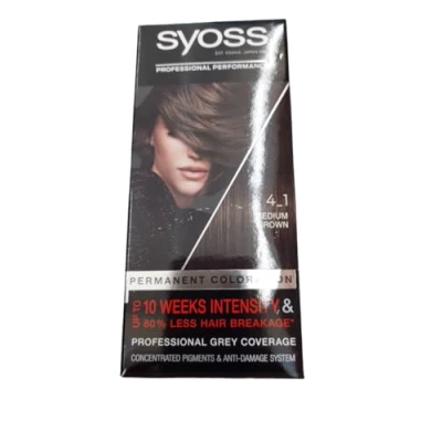 Bild av Syoss Hårfärg, 4 1 mellanbrun, 3 pack (3 x 115 ml)