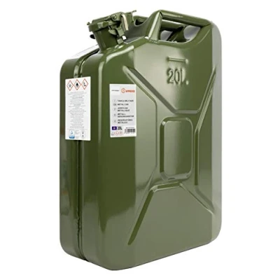Bild av MOTORKIT 20 l metallbränsleburk bensin/dieselgodkänd (TUV, Un) antioxidant lackerad, för transport av farligt material