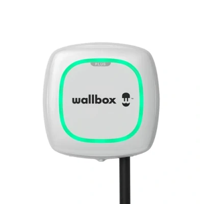 Bild av Wallbox Pulsar Plus Elbilsladdare (22kW ström, 5 meter kabel, typ 2 kontakt, Wifi, Bluetooth, OCPP, inomhus/utomhus) Vit färg