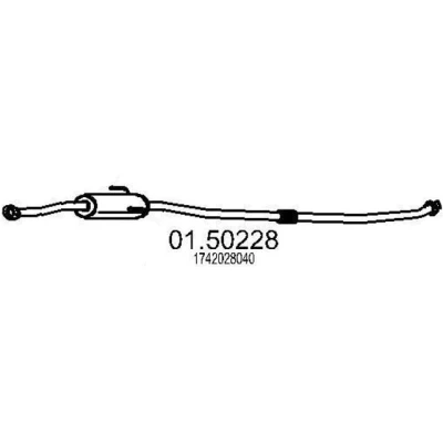 Bild av MTS 01.50228 Silencieux Intermédiaire 2100 TOYOTA: RAV4 II SUV