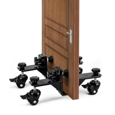 Bild av 2st Door Dolly, tunga dörrinstallationsverktyg, justerbar 1 till 2 3/8 &quot;Dörrtransportvagn för 500 kg kapacitet, skåpsdörrinstallationspositioner, idealisk byggplatser och lager