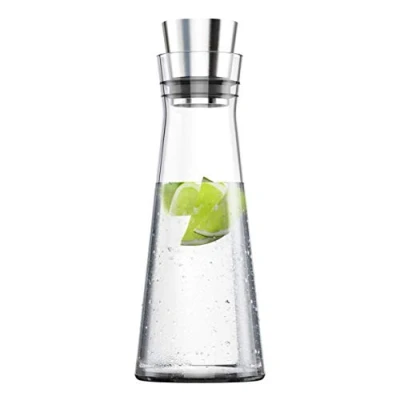 Bild av Emsa Flow smal kylande glaskaraff 1 liter automatisk öppning glas och rostfritt stål 515675