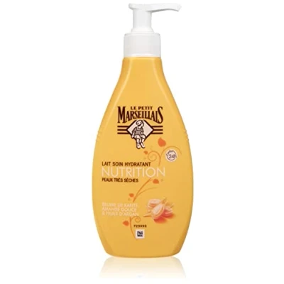 Bild av Le Petit Marseillais Fuktgivande mjölk för mycket torr hud, shea, mandel, argan, pump 250 ml, 1 st