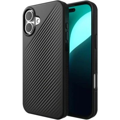 Bild av ZAGG Luxe Snap Grafenförstärkt Mobilskal för iPhone 16 Plus [6,7 Tum], MagSafe kompatibelt, Slimmad Design, Stötdämpande Skal Mobiltelefon (Svart)