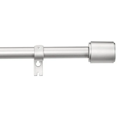 Bild av Amazon Basics utdragbar gardinstång med platt ändstycke extra lång, 182365 cm, för sovrum, matsal, vardagsrum eller kök, nickel