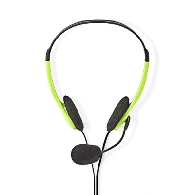 Bild av NEDIS PC headset On Ear Stereo 2X 3,5 mm Vikbar mikrofon 2,00 m Grön