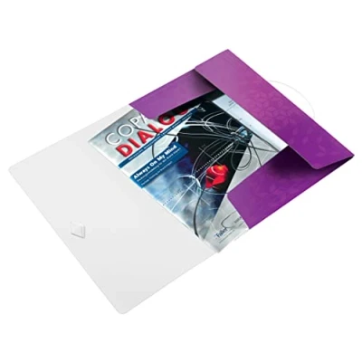 Bild av Leitz WOW Snoddmapp, 3 klaffar, A4, upp till 150 ark, flexibel plast, lila, 45990062