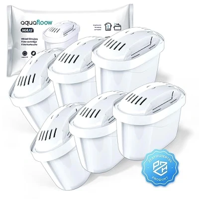 Bild av Aquafloow Maxi Set med 6x Vattenfilterpatroner Passar Alla Brita och DAFI kannor UNIMAX Filter Water Cartridges Kompatibel Maxtra+, Style, Marella, Elemaris, Xl, Fun