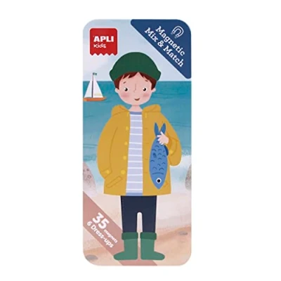 Bild av APLI Kids 18909 Magnetiskt set Mix &amp; Match modell OCEAN. Kostymskapande perfekt för resor