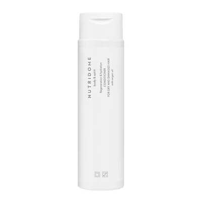 Bild av Nutridome Balsam Regenerering och Fukt För torrt skadat hår Jämnar ut Näring alla hårtyper Arganolja Keratin Vitamin komplex Effektivt skydd 250 ml