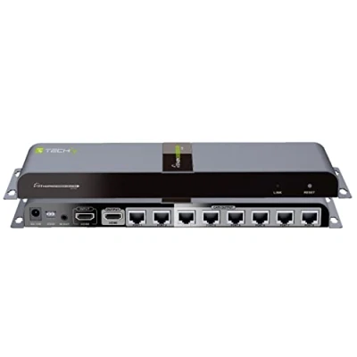 Bild av IC INTRACOM techly HDMI 1x8 Extender Splitter over CAT6/6a/7 50m with IR pass back