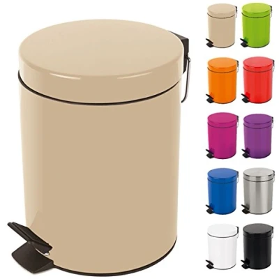 Bild av Spirella Sminkhink Sydney beige papperskorg, sparkhink papperskorg 5 liter med avtagbar innerhink