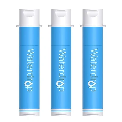 Bild av Vattendroppsvattenfilter camping, 0,01 mikron vattenfiltreringssystem, 3 pack vattenfilter utomhus dricksvattenrenare för nödsituation vandring resor