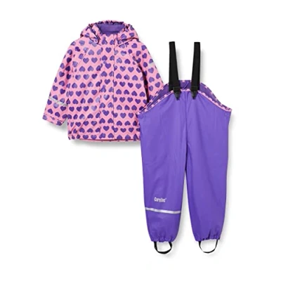 Bild av CareTec Unisex barn regn kostym PU W. Fleece regnrock, Chateau Rose (570), 18 24 månader
