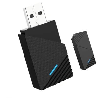 Bild av CarPlay Trådlös Adapter för iPhone, Mini Car Play Dongel Konverterar trådbunden till Trådlös, USB C/A Plug &amp; Play, Kompatibel med iOS 12+ Auto