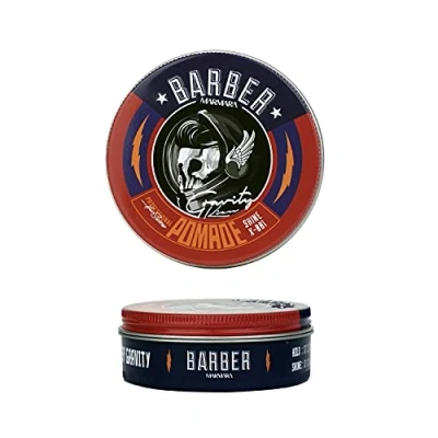 Bild av BARBER MARMARA POMADE Hair Wax 100 ml hårvax för män medelstort grepp High Shine Wet Look modelier vax hårpomad Barbershop hårgel stylingkräm mycket hög glans