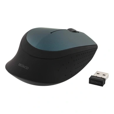 Bild av Deltaco MS 461 Mouse optical 2 buttons wireless USB Black/Grey Optic knappar Svart