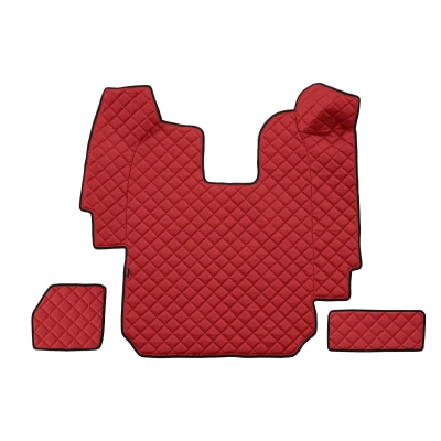 Bild av F CORE RH03 RED Set med golvmatta Konstläder Fram 3 Röd