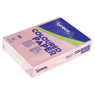 Bild av Lyreco Kopieringspapper A4 80g ohålat rosa 500/fp