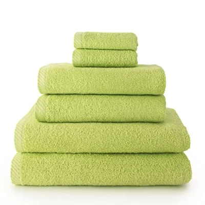 Bild av Towel Pack med 2 Handdukar, Bad eller duschhanddukar och Bidéhanddukar Handduksuppsättning 100% Bomull 500g/m2