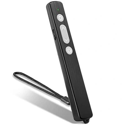 Bild av Kinizuxi Presentationsklickare/pekare med nyckelband, 100 m, trådlös presentatör, fjärrkontroll, PPT, PowerPoint klickare, 2,4 GHz, presentationpekare, bildmatare för Mac, dator, bärbar dator