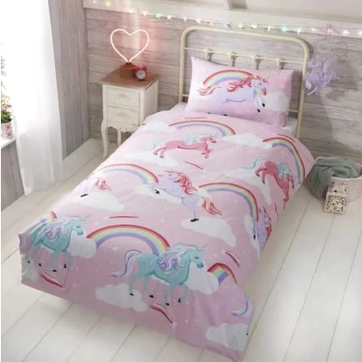 Bild av Rapport Home My Little Unicorn enkel påslakan sängklädesset, polyester, rosa, 2 delar
