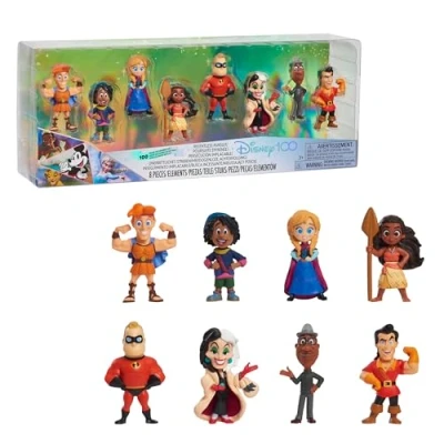 Bild av Disney100 Years of Relentless Pursuit, begränsad upplaga 8 delars figurset, barnleksaker för åldrarna 3 upp från Just Play