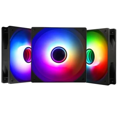 Bild av Thermalright TL C12B S V3 CPU fläkt, 120 mm, chassikylarfläkt ARGB, 4 polig PWM anslutning, tyst datorfläkt med FDB lager, fläkt för stationär dator ARGB spegelljuseffekt (3 pack fläktar)