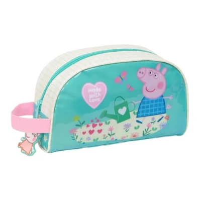 Bild av PEPPA PIG PRETTY FLOWERS Stor sminkväska för barn, barnväska, anpassningsbar till vagn, perfekt barn i åldrarna 5 14 år, bekväm och mångsidig, kvalitet styrka, 26 x 16 9 cm,