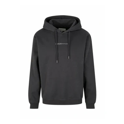 Bild av TOM Tailor Denim Hoodie WITH Print Luvtröja, Storlek: XL, Coal grey