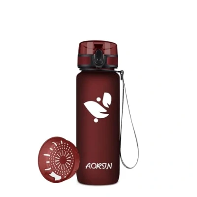 Bild av AORIN Sport vattenflaska 350 ml/500 ml/750 ml/1L, Tritan gymflaska BPA fri och dricksflaskor, läckagesäker, flipplock med ett klick/barn, vuxna, gym, utomhussport