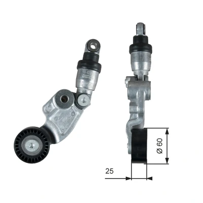 Bild av GATES T39388 Poulie Tendeur FleetRunner Micro V Stretch Fit MAZDA: 3 3/5 portes