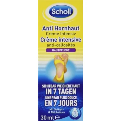 Bild av Scholl Anti förhårdnadskräm intensiv, kräm mot förhårdnad, fuktkräm för fötter (1 x 30 ml)