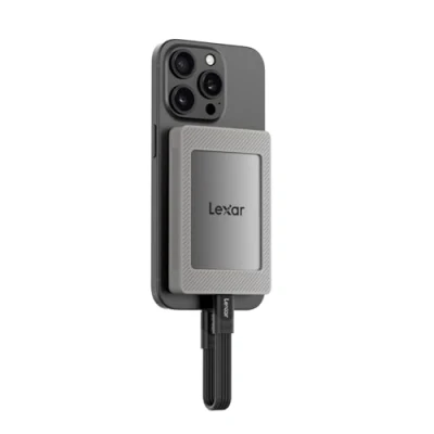 Bild av Lexar ES4 bärbar SSD med magnetisk uppsättning 1 TB, extern USB 3.2 Gen 2 upp till 1050 MB/s läsning och 000 skriv kompatibel iPhone 15/16, PC &amp; Mac, Typ C bärbara datorer, surfplattor