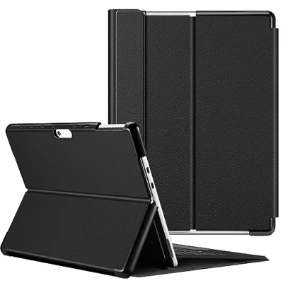 Bild av FINTIE fodral kompatibelt med Microsoft Surface Pro 11 (2024)/Surface 10 9 (2022) 13 tum, flera vinklar hårt skal tunt portfölj passar kickstand, svart