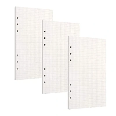 Bild av PALUDO 3 Pack A6 Kvadrat Påfyllningspapper, 135 ark Papper 6 Hål Påfyllning av Loose Anteckningspapper för Filofax Anteckningsbok Dagbok Ringpärmar Inlagor
