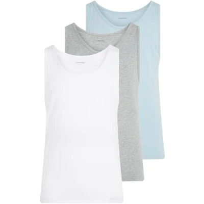 Bild av Calvin Klein Herr 3 pack rund hals linnen, Multi (vit, grå ljung, sterling blå), M